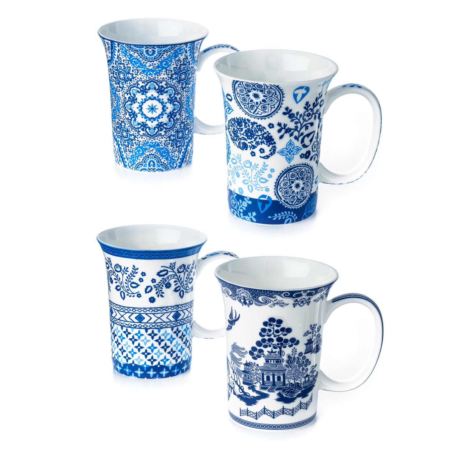 'The Blues' Set of 4 Mugs