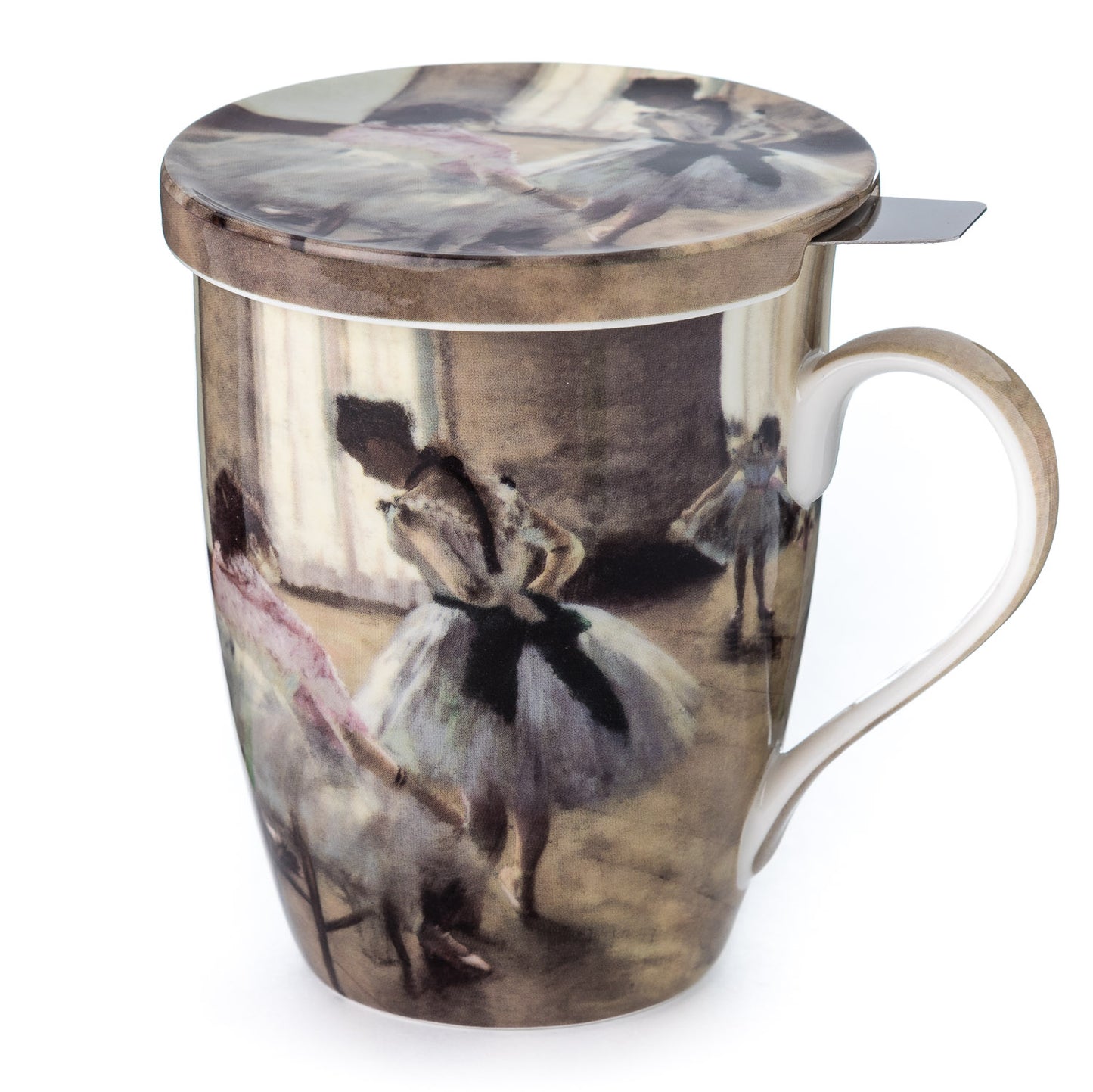 Degas 'The Dance Lesson' Tea Mug w/ Infuser & Lid