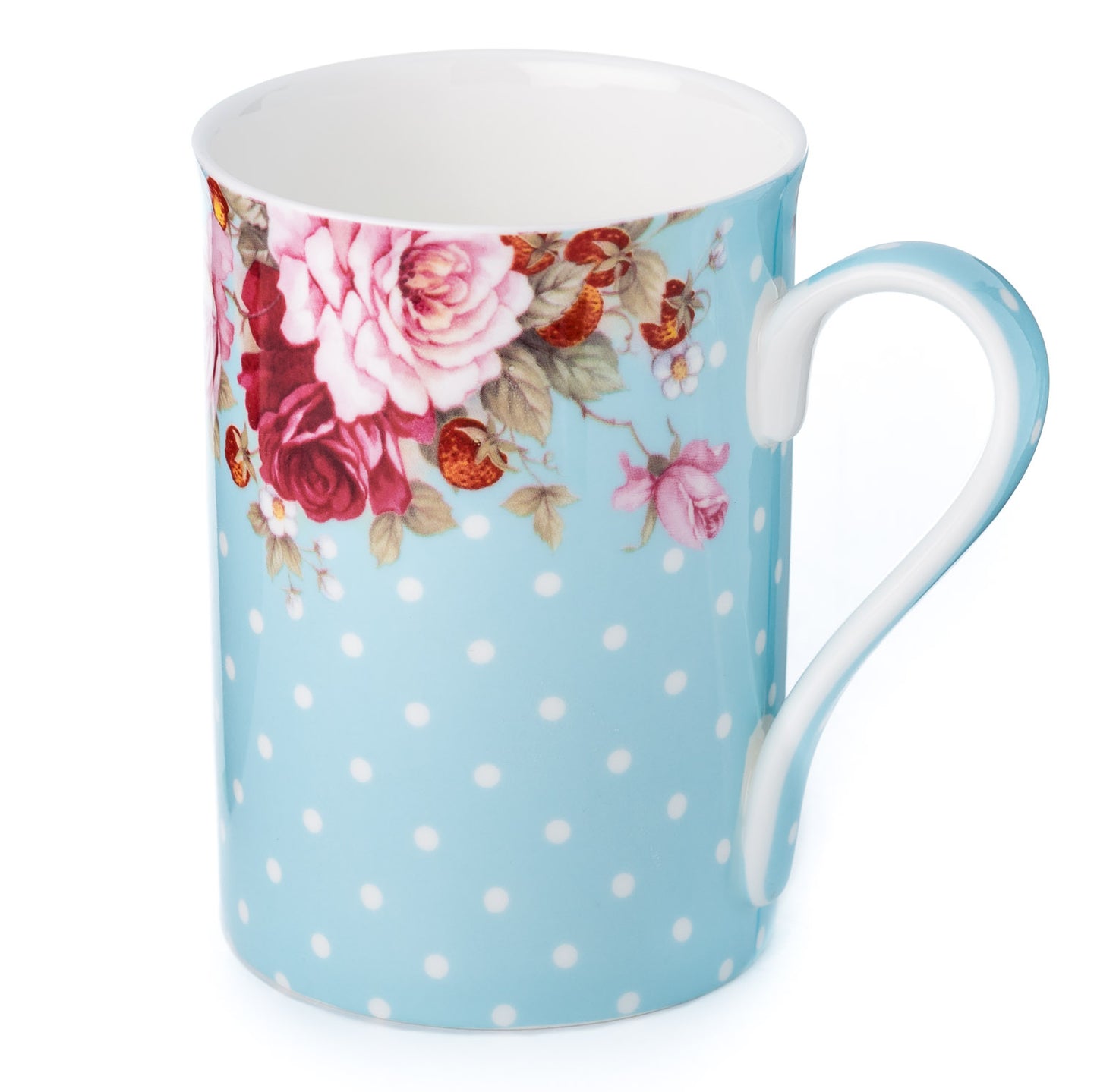 'Dots & Roses Blue' Classico Mug