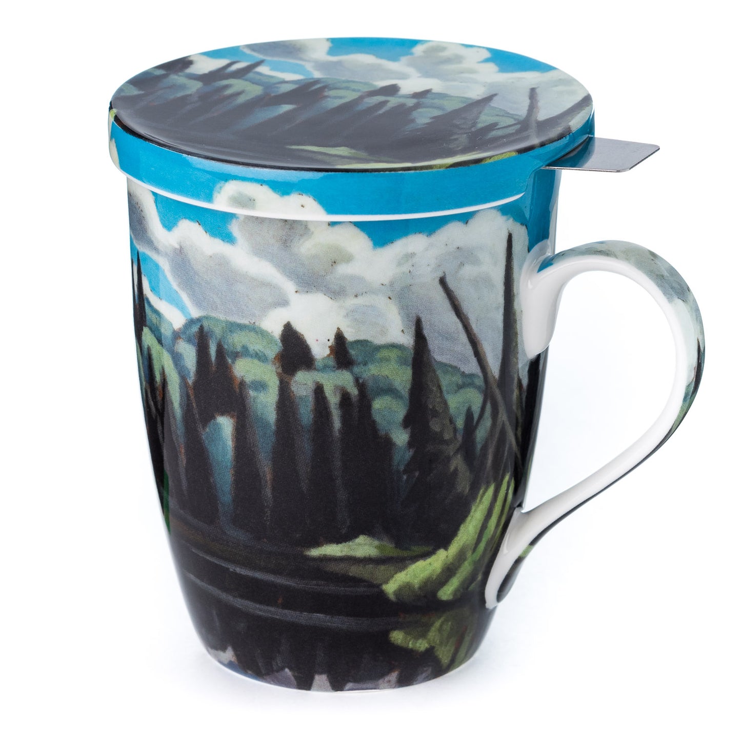 Harris 'Lake in Algonquin Park' Tea Mug w/ Infuser & Lid