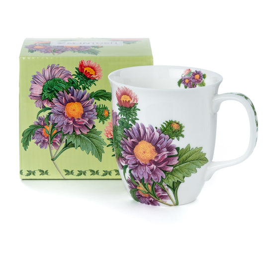Botanical Flowers 'Michaelmas Daisy' Java Mug