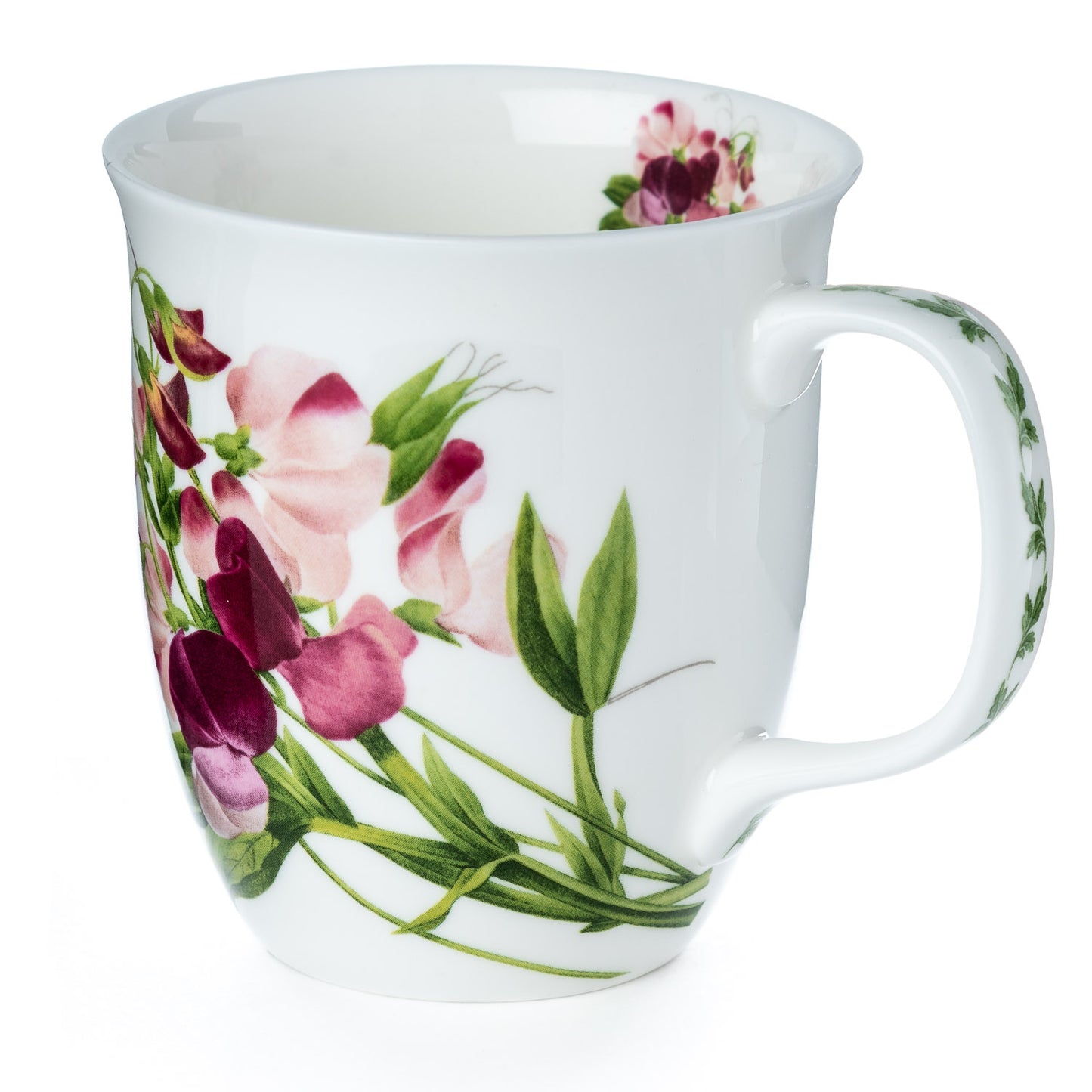 Botanical Flowers 'Pink Sweet Pea' Java Mug