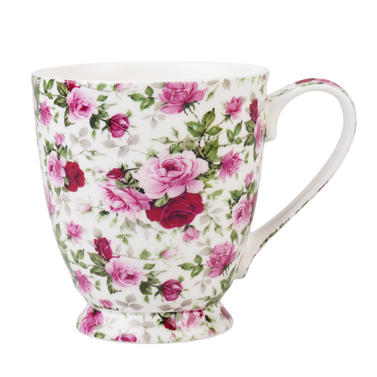 Chintz 'Red & Pink Roses' Mocha Mug