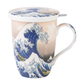 Hokusai 'The Great Wave' Tea Mug w/ Infuser & Lid