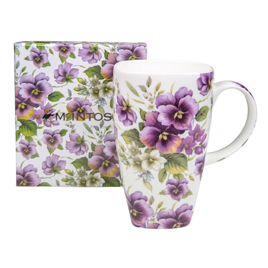 Chintz 'Purple Pansies' Grande Mug