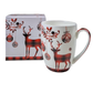 Holiday Reindeer on White Latte Mug