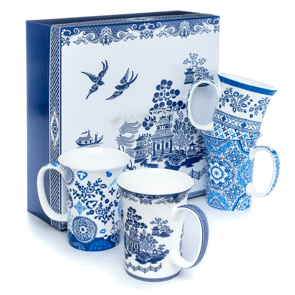 'The Blues' Set of 4 Mugs