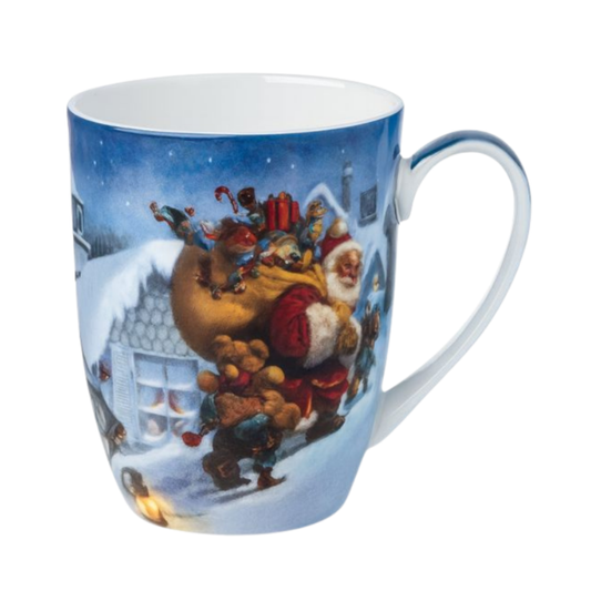 Santa 'Up On The Rooftop' Latte Mug