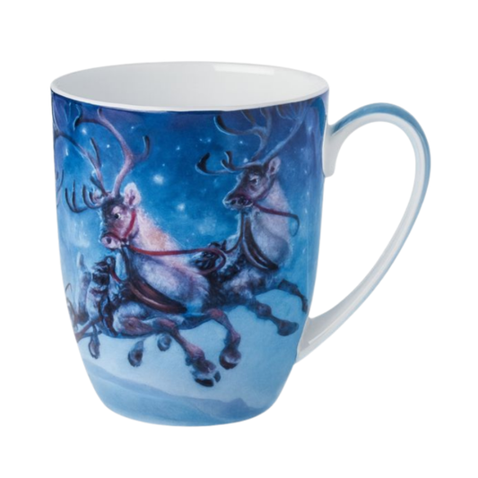 Santa 'Up Up and Away' Latte Mug