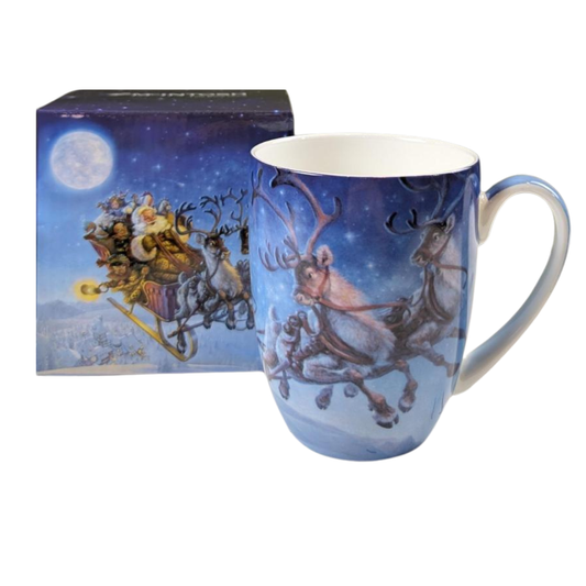 Santa 'Up Up and Away' Latte Mug