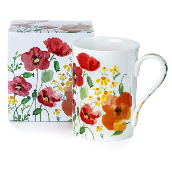 'Watercolors Red' Classico Mug