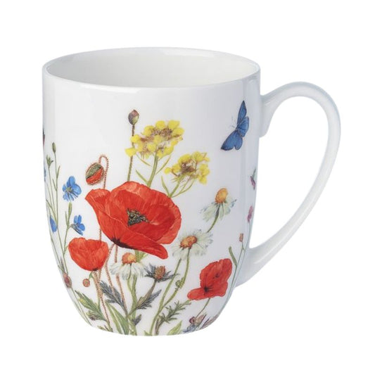 Wildflowers Red Latte Mug