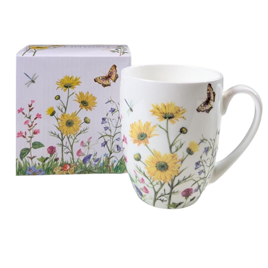 Wildflowers Yellow Latte Mug