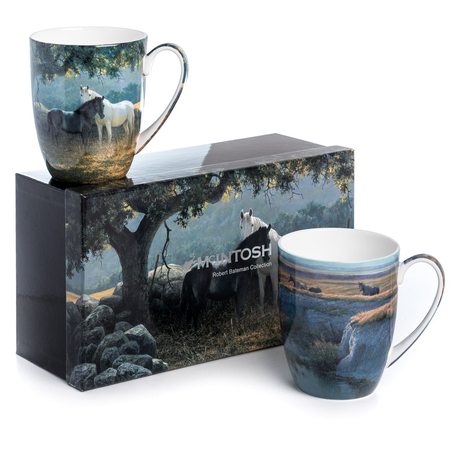 Bateman 'Horses' Mug Pair