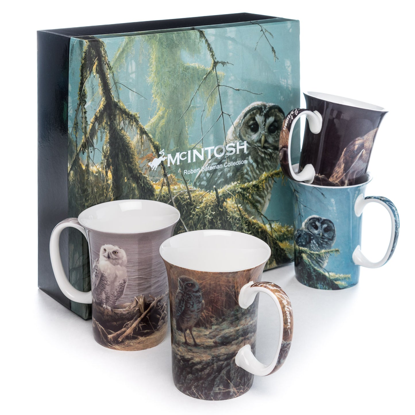 Bateman 'Owls' Set of 4 Mugs