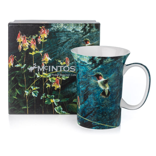 Bateman 'Ruby-Throat and Columbine' Crest Mug