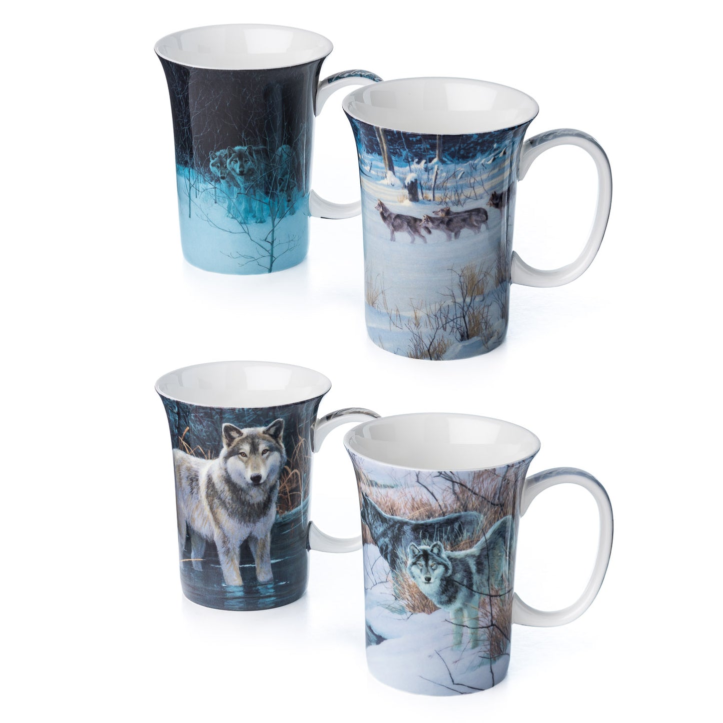 Bateman 'Wolves' Set of 4 Mugs