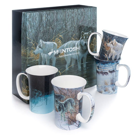 Bateman 'Wolves' Set of 4 Mugs