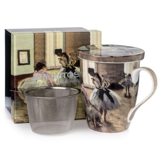 Degas 'The Dance Lesson' Tea Mug w/ Infuser & Lid
