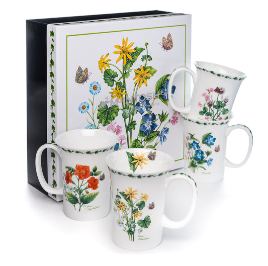 'Garden Meadow' Set of 4 Mugs