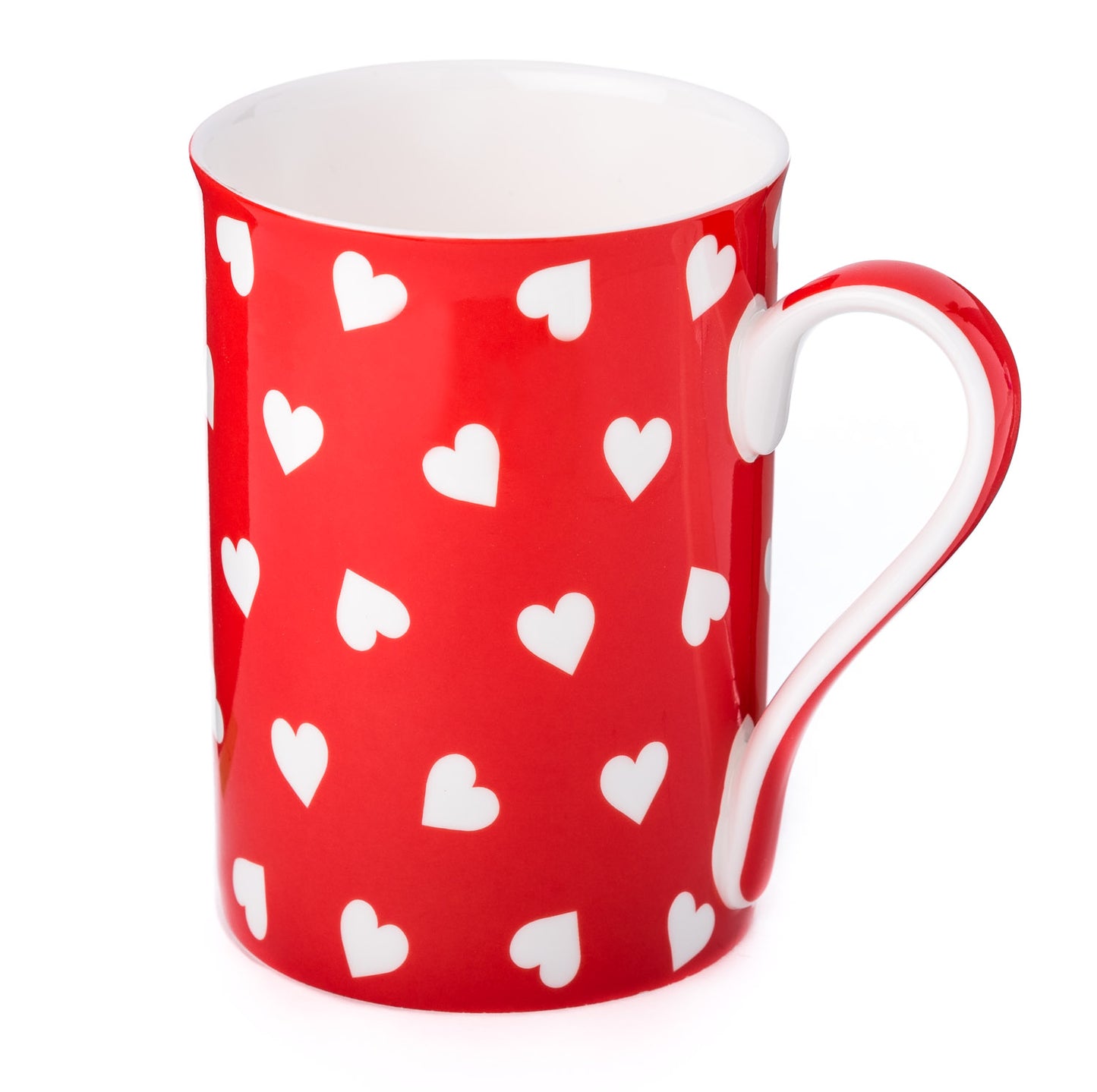 'Hearts on Red' Classico Mug