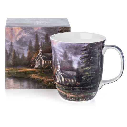Kinkade 'Valley Chapel' Java Mug
