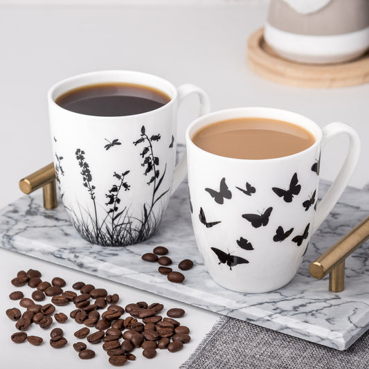 'Meadow Silhouette' Mug Pair