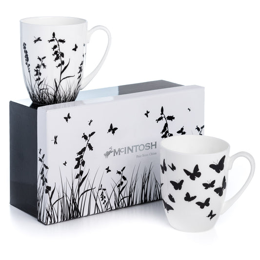 'Meadow Silhouette' Mug Pair