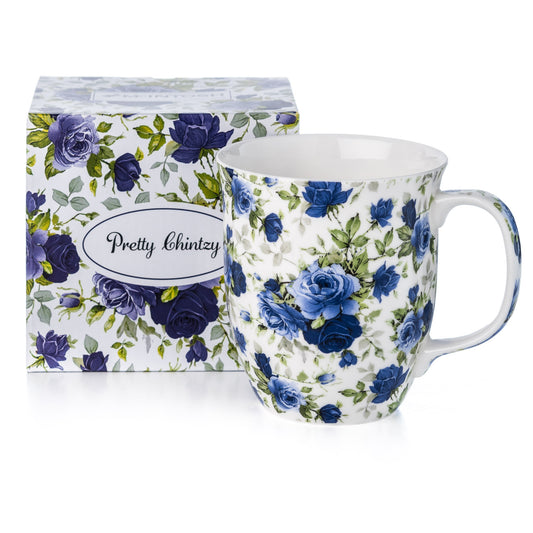 Chintz 'Dark Blue Roses' Java Mug