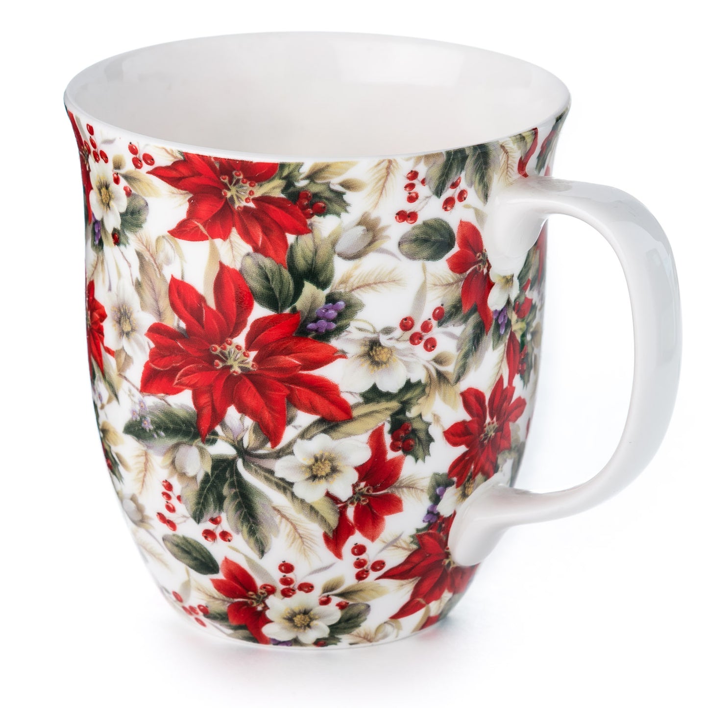 Pretty Chintzy 'Poinsettia' Java Mug