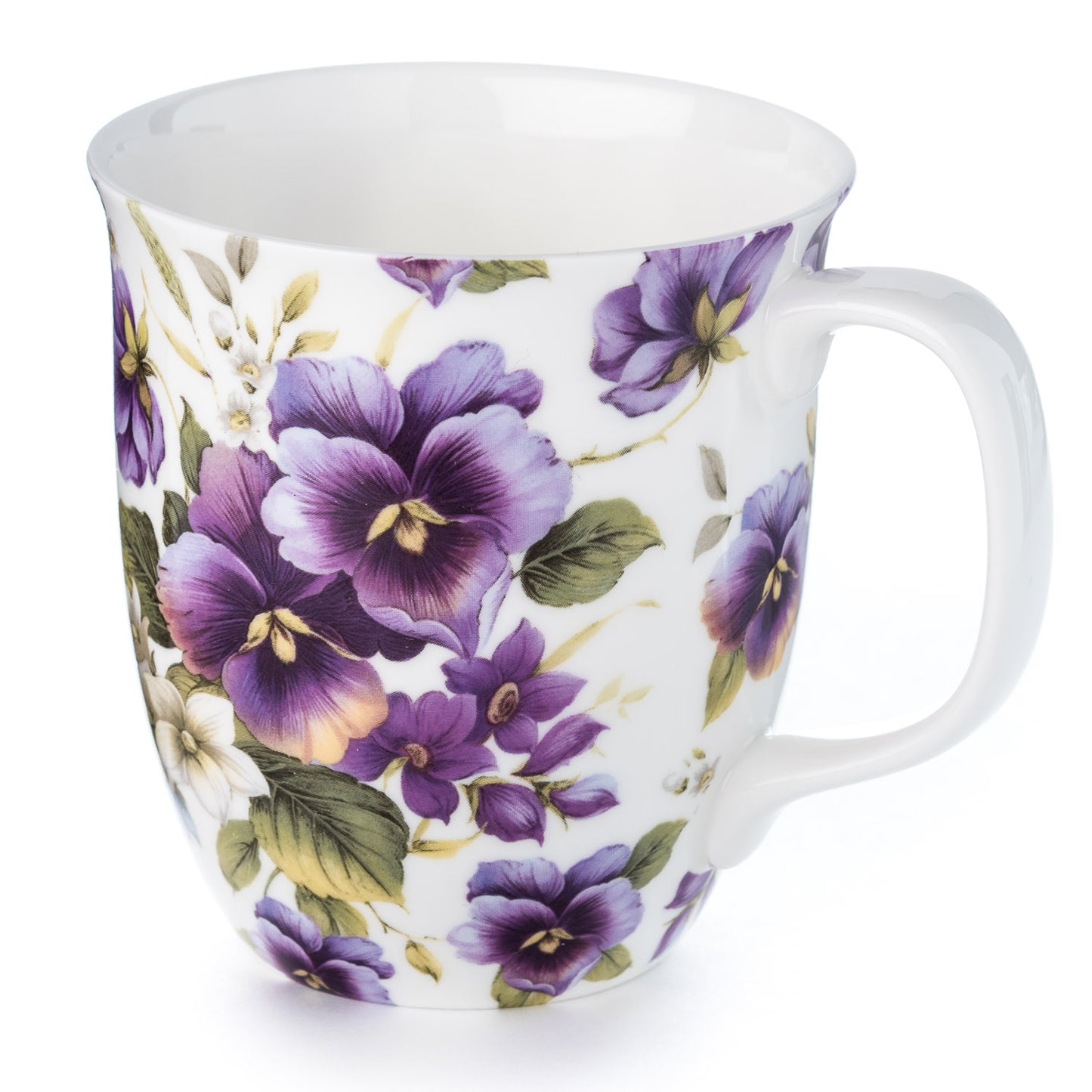 Chintz 'Purple Pansies' Java Mug