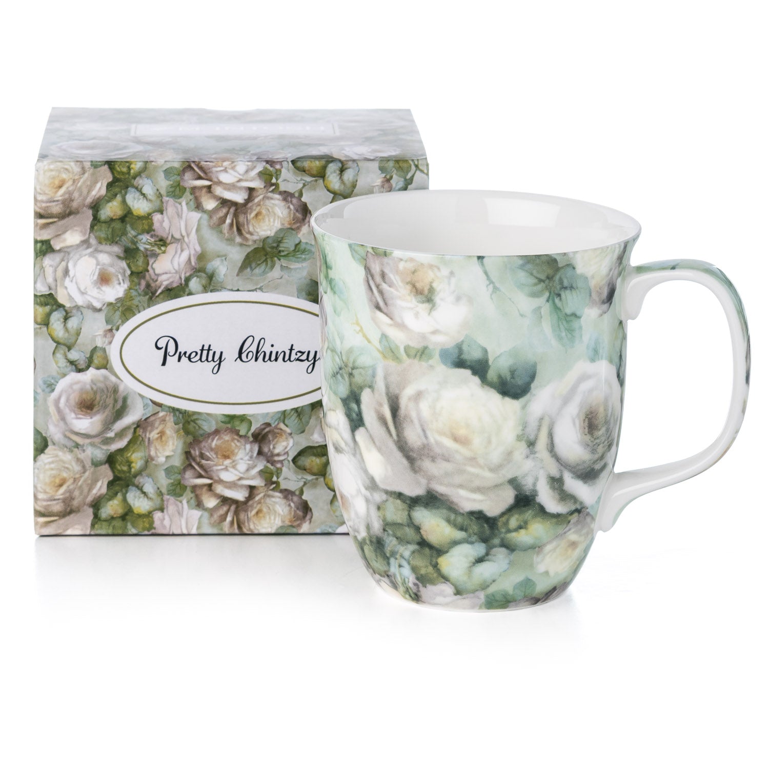 Chintz 'White Roses' Java Mug