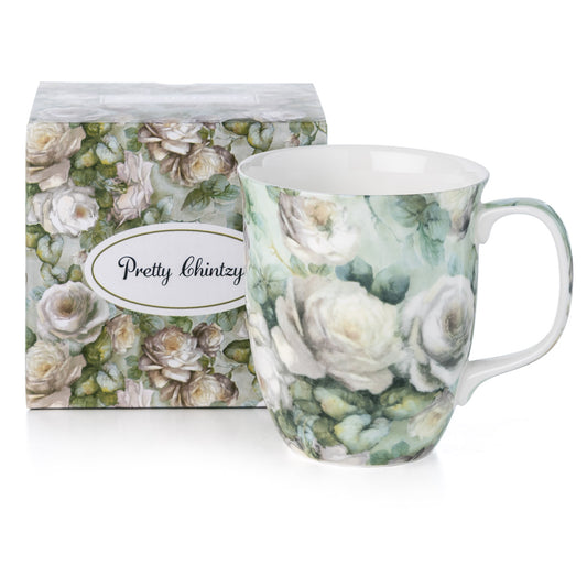 Chintz 'White Roses' Java Mug