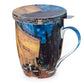 Van Gogh 'Cafe Terrace at Night' Tea Mug w/ Infuser & Lid