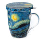 Van Gogh 'Starry Night' Tea Mug w/ Infuser & Lid