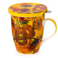 Van Gogh 'Sunflowers' Tea Mug w/ Infuser & Lid