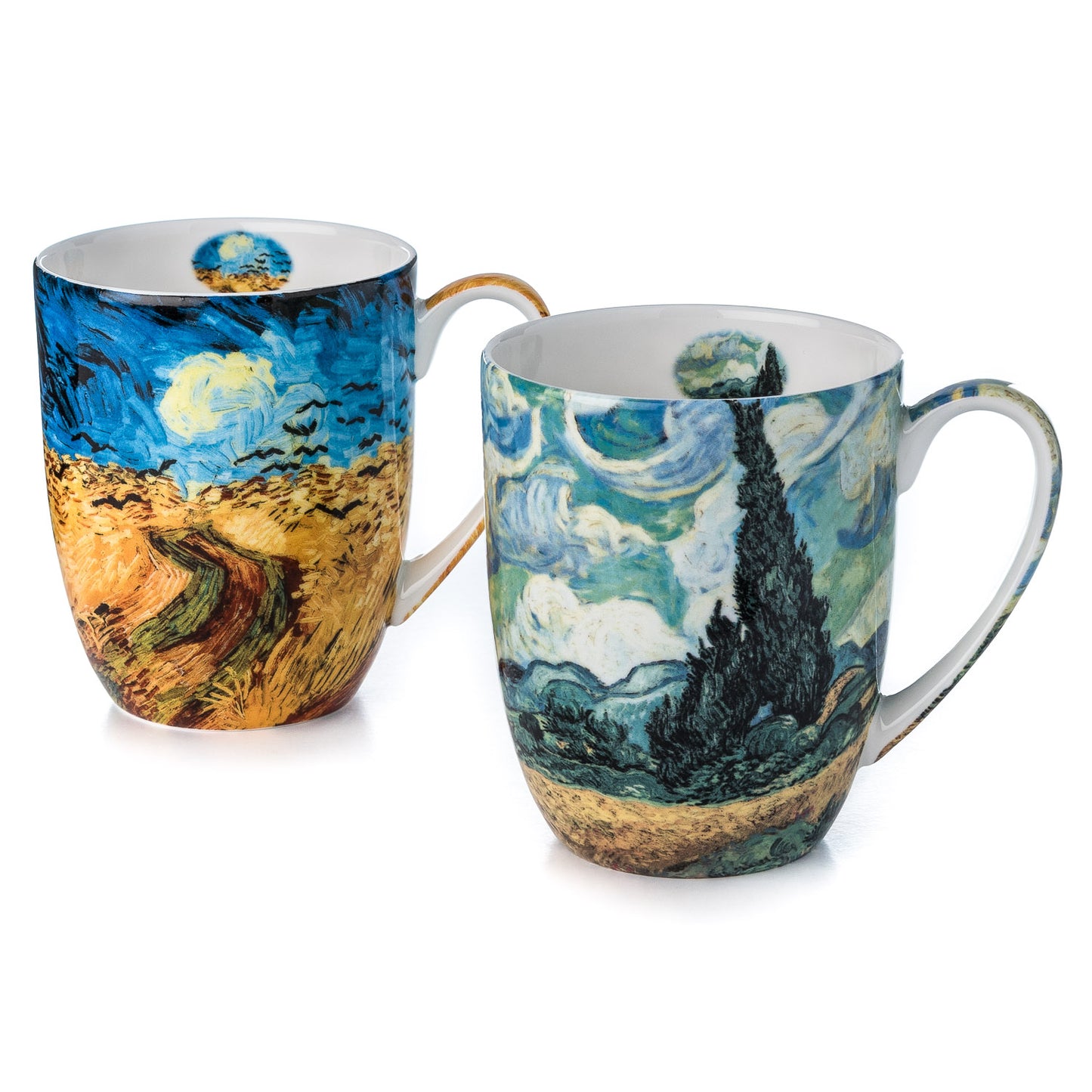 Van Gogh 'Wheatfields' Mug Pair