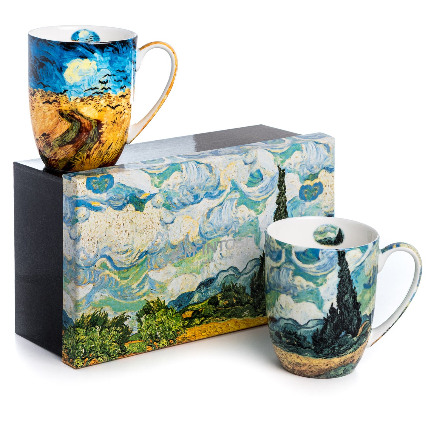 Van Gogh 'Wheatfields' Mug Pair
