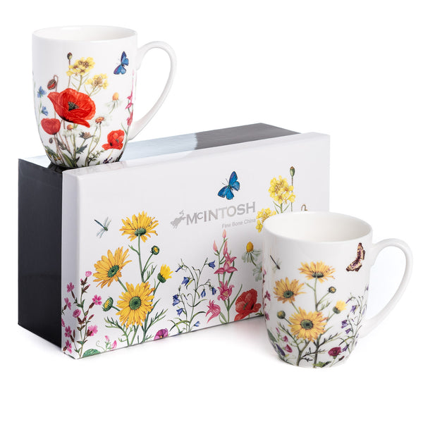 'Wildflowers' Mug Pair