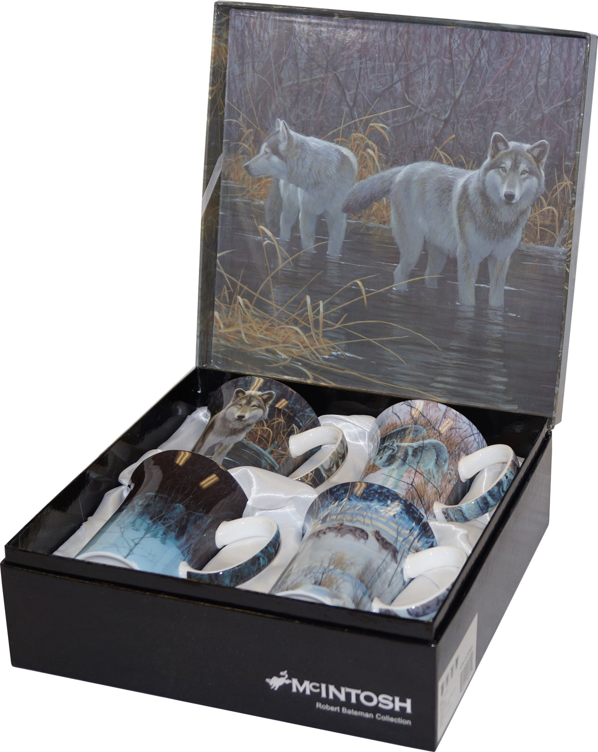 Bateman 'Wolves' Set of 4 Mugs